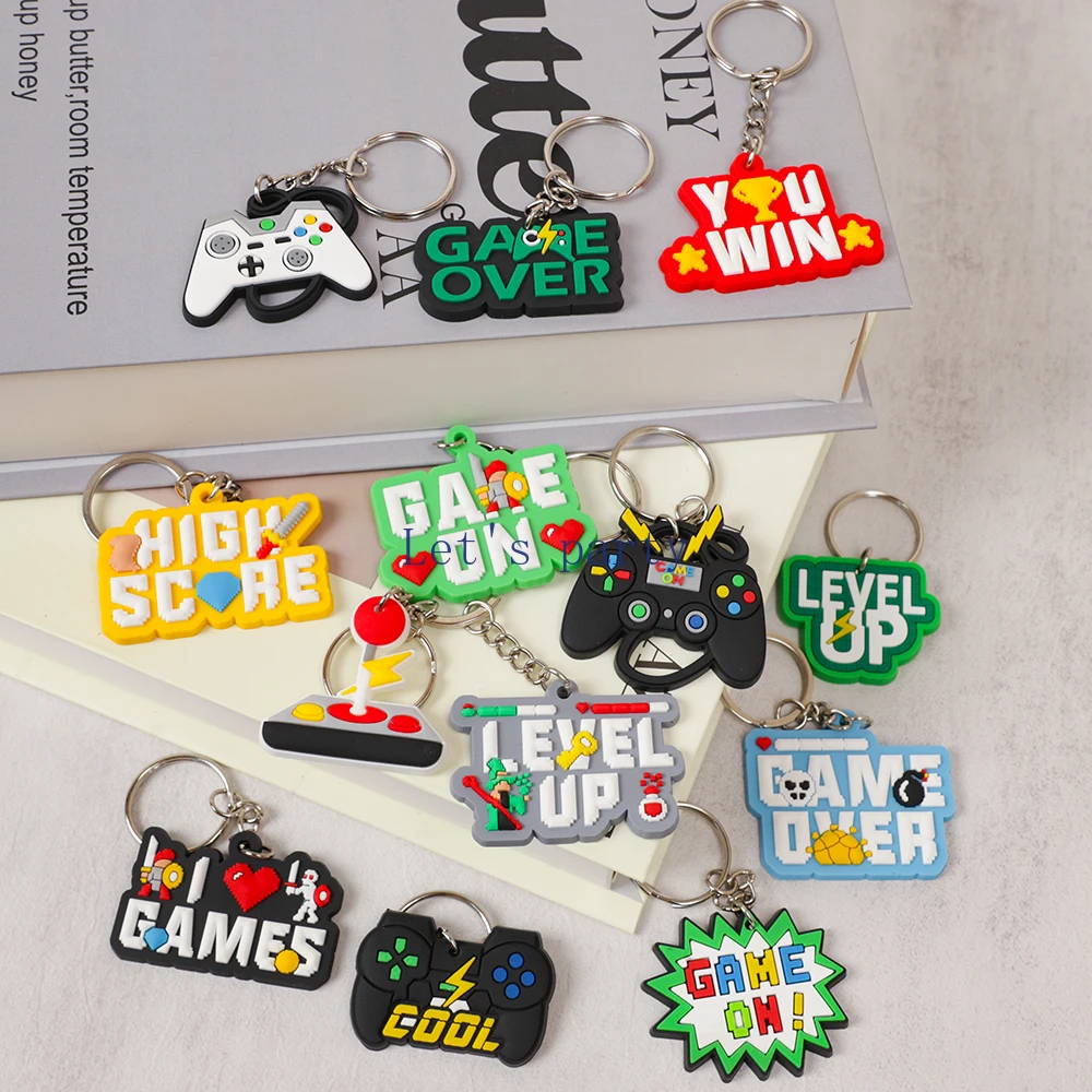 Gaming Console Keychain - 13 adet video oyunu Tema PVC